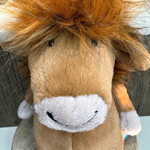 Jellycat Brown and Orange Highland Cow Stuffed Animal - Picture 4 of 13